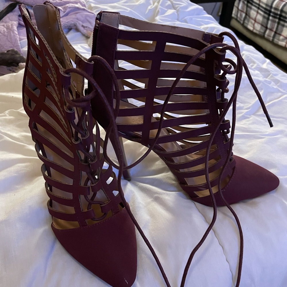 Maroon Pumps